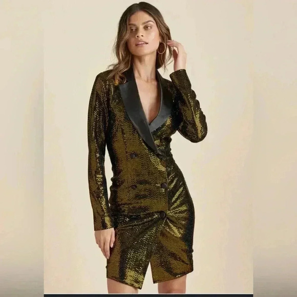 VENUS Women’s Metallic Blazer Mini Dress - Picture 16 of 16